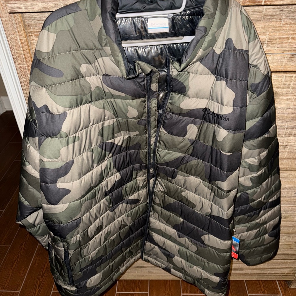 Columbia Camouflage Omni Heat Metallic Lined Puffer Jacket